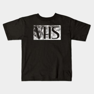VHS Logo vintage retro tape lover design Kids T-Shirt